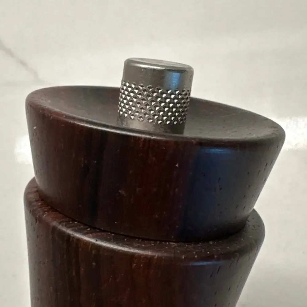 New Vintage Haenlein Winterthur Dark Wood Teak Pepper Mill Mid-Century Modern